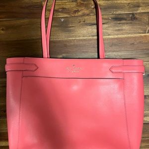 Kate Spade pink leather Staci laptop bag